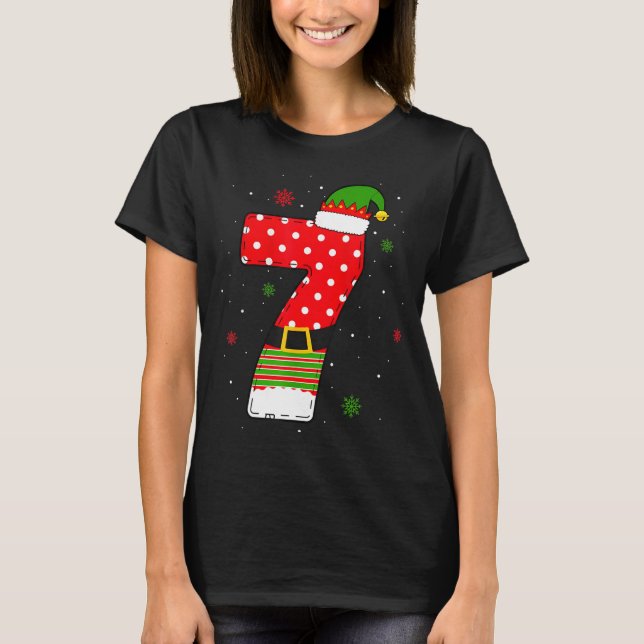 Six Seven Matching 67 Christmas Elf Hat Meme Gen A T-Shirt (Front)