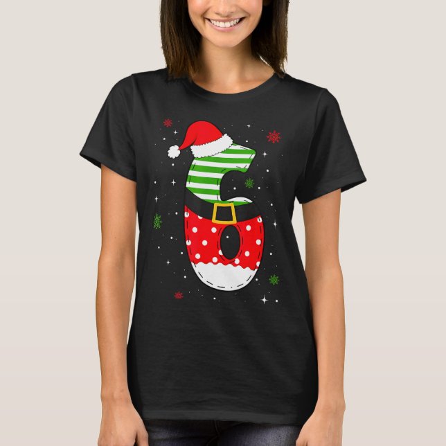 Six Seven Matching 67 Christmas Santa Hat Meme Gen T-Shirt (Front)