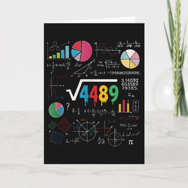 Six Seven Math Teacher 67 Meme Square Root 4489 Sl Card (Front)