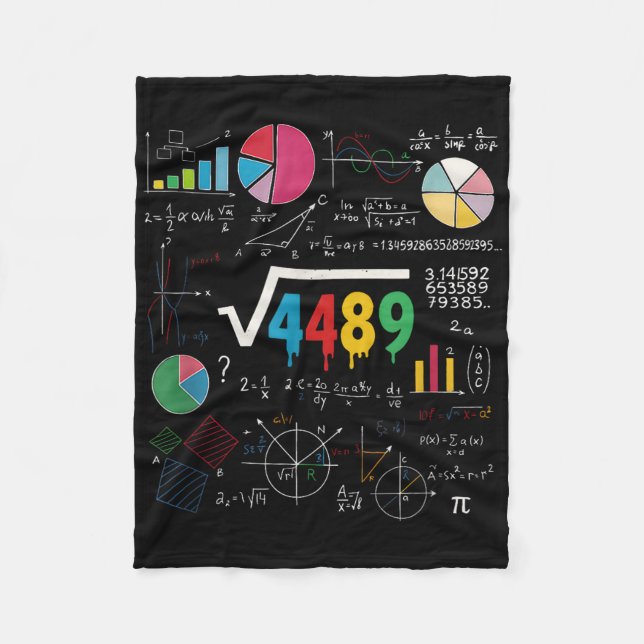 Six Seven Math Teacher 67 Meme Square Root 4489 Sl Fleece Blanket (Front)