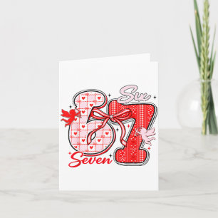 Six Seven Meme 67 Coquette Bow Valentines Women Gi Card