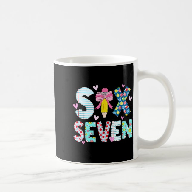 Six Seven Meme 67 Teacher Women Students Kids 6-7  Coffee Mug (Right)