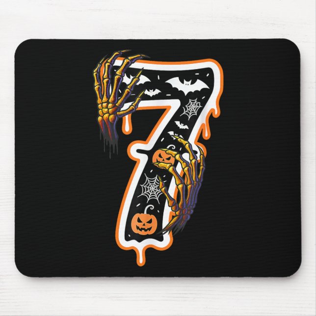 Six Seven Meme 6 7 67 Halloween Thanksgiving Coupl Mouse Pad (Front)