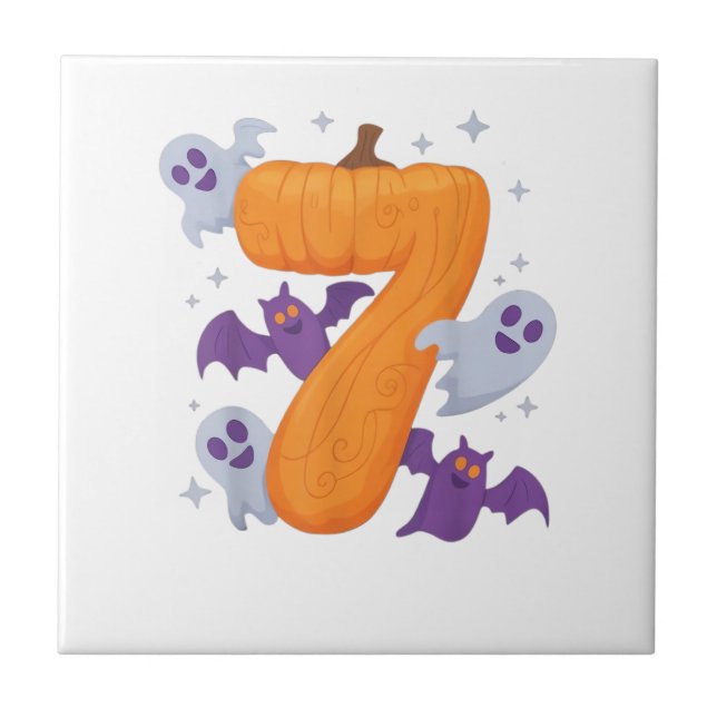 Six Seven Meme 6 7 Halloween Costume Couple  Ceramic Tile (Front)