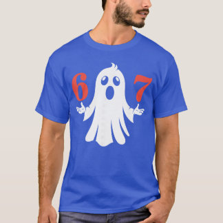 Six Seven Meme 6 7 Halloween Ghost Costume T-Shirt