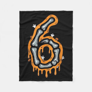 Six Seven Meme 6 7 Skeleton Halloween Costume Coup Fleece Blanket