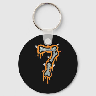 Six Seven Meme 6 7 Skeleton Halloween Costume Coup Keychain