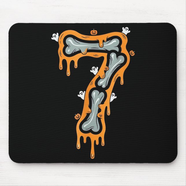 Six Seven Meme 6 7 Skeleton Halloween Costume Coup Mouse Pad (Front)