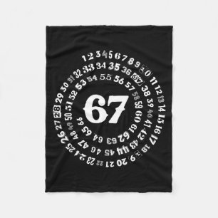 Six Seven Meme 6-7 Spiral Numbers Print Gen Z Gen  Fleece Blanket