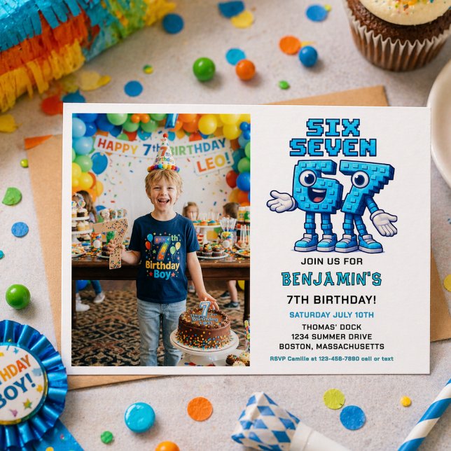 Six Seven Meme 7th Birthday Party | Funny Trendy Invitation (Six Seven Meme 7th Birthday Party | Funny Trendy Invitation
)