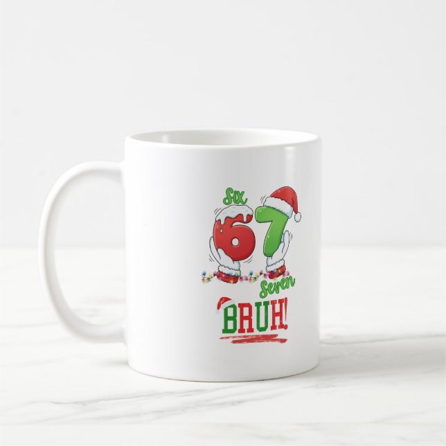 Six Seven Meme Christmas Teen Mug (Left)