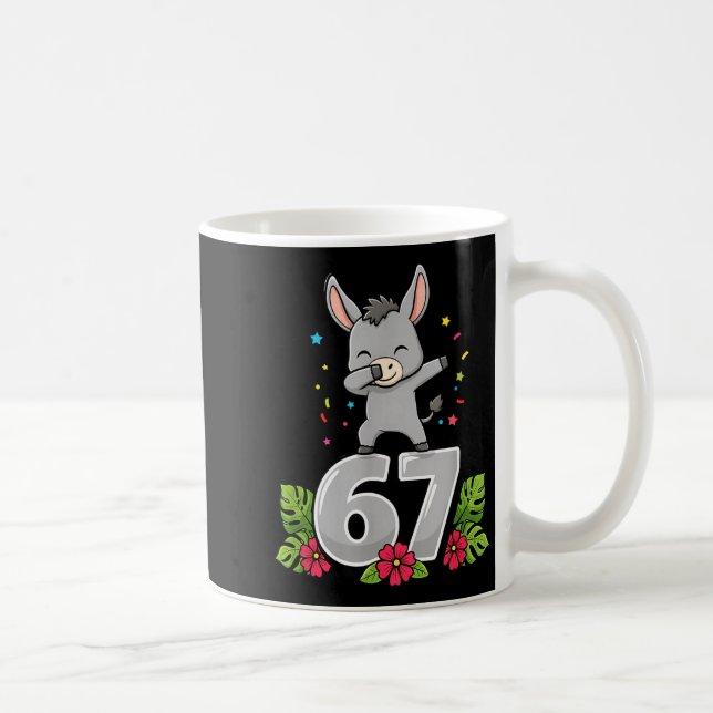 Six Seven Meme Dabbing Baby 67 Funny Gen Z Apha  Coffee Mug (Right)