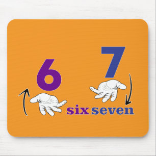 six seven meme funny cool mouse pad
