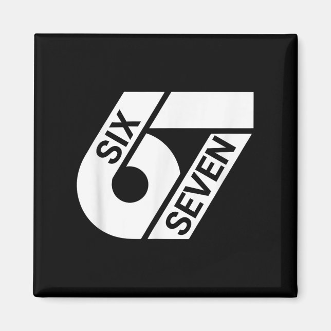 Six Seven Meme Funny  Magnet (Front)