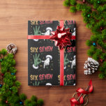 Six Seven Meme Funny Mean Guy Christmas Viral 6 7  Wrapping Paper<br><div class="desc">Six Seven Meme Funny Mean Guy Christmas Viral 6 7</div>