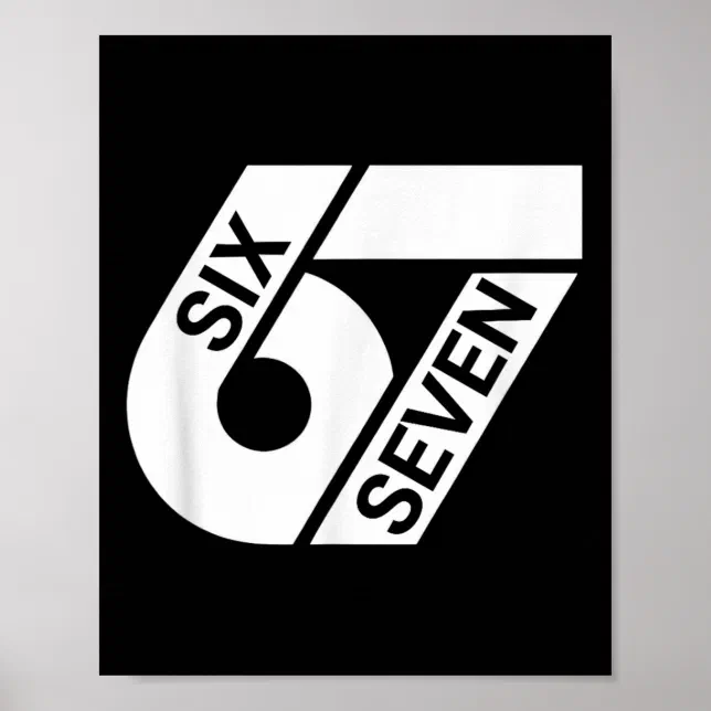 Six Seven Meme Funny Poster | Zazzle