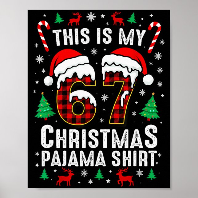 Six Seven Meme Gen Alpha Slang Brainrot Quote  Poster (Front)