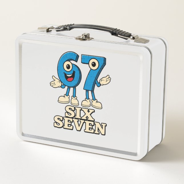  Six Seven Meme Gen Z Metal Lunch Box (Front)