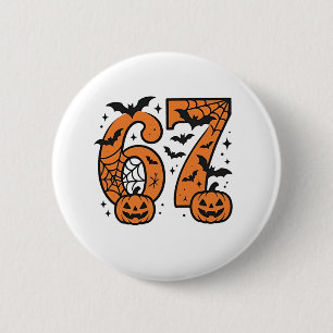  Six Seven Meme Halloween 67 Mason Spooky  Button