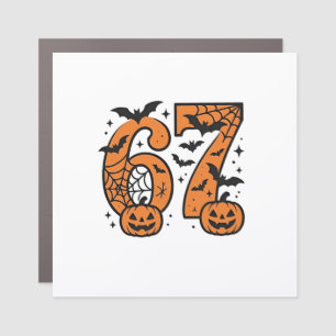 Six Seven Meme Halloween 67 Mason Spooky Car Magnet