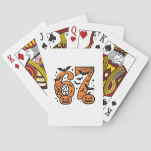  Six Seven Meme Halloween 67 Mason Spooky  Poker Cards
