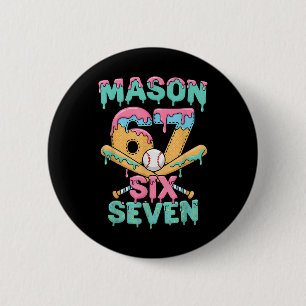 Six Seven Meme Mason Ice Cream Drip Funny Bysebyll Button
