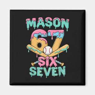 Six Seven Meme Mason Ice Cream Drip Funny Bysebyll Magnet