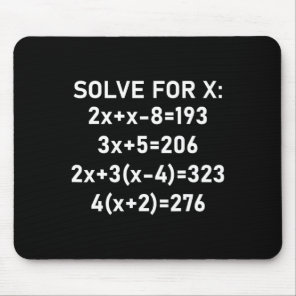Six Seven Meme Math Algebra Pun Solve For X 67 Bra Mouse Pad