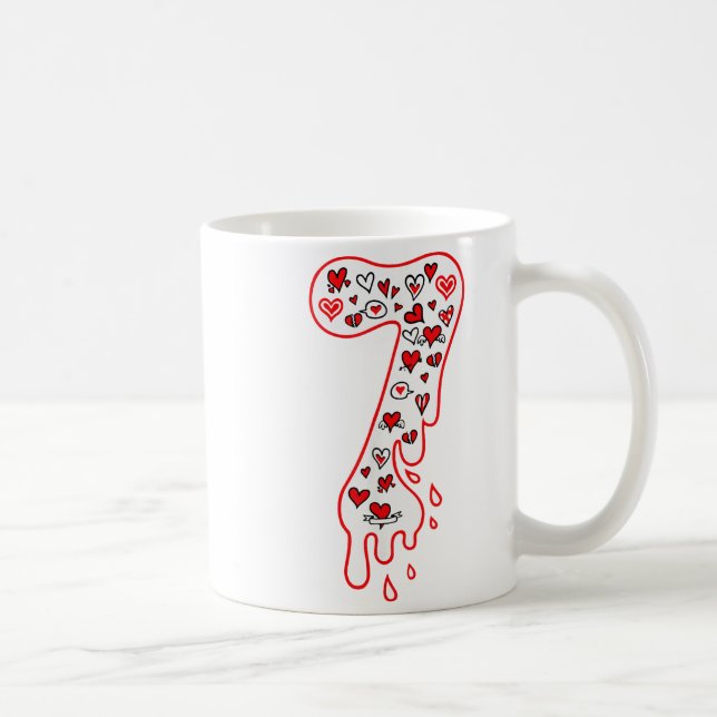 Six Seven Meme Number 7 Couples Matching Valentine Coffee Mug (Right)