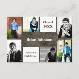 Six/Seven Photos Leather - 3x5 Grad Announcement