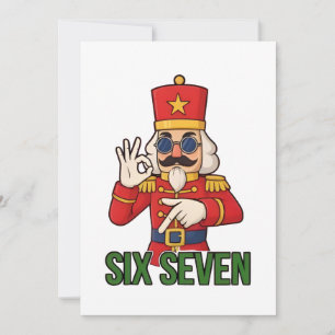 Six Seven Snowman Christmas Nutcracker 6 7 Xmas  Thank You Card
