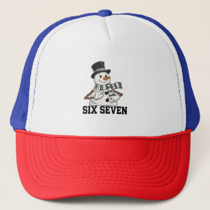 Six Seven Snowman Christmas Santa 6 7 Xmas Trucker Hat