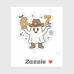Six Seven Spooky Halloween Sport 67 Mason Meme Sticker