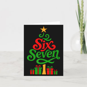 Six Seven Tree Funny Christmas 6 7 Cool Holiday Ri Card