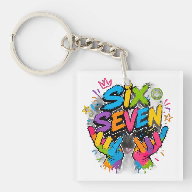 SIX SEVEN VIBES KEYCHAIN (Front)