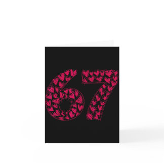 Six Seven Viral Sketch Heart 67 Cute Valentine Sch Card