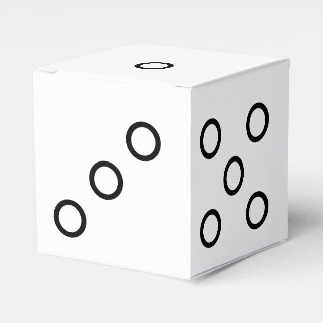 Six-Sided Die Dice Favor Box or Decoration (Front Side)