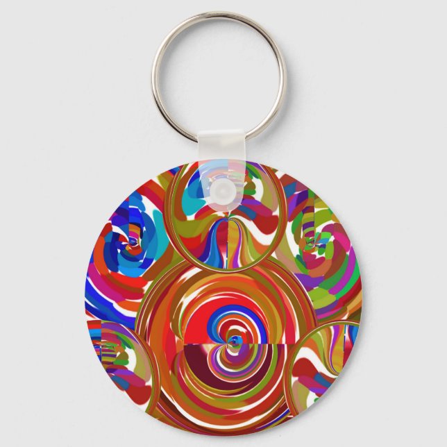 Six Sigma Circles - Reiki Color Therapy Plates V8 Keychain (Front)