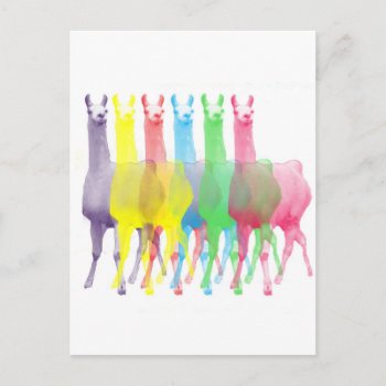 Six Sludges In Six Llama Colors Postcard by boopboopadup at Zazzle