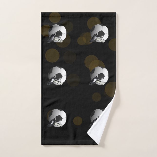 Six Soccer Balls, Hand Towel (Hand Towel)