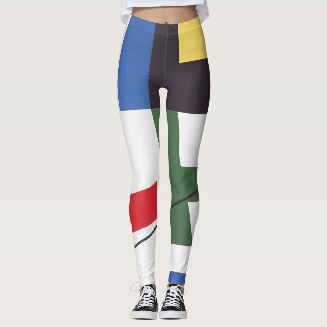 Six Spaces with Crosses | Sophie Taeuber-Arp | Leggings (Front)