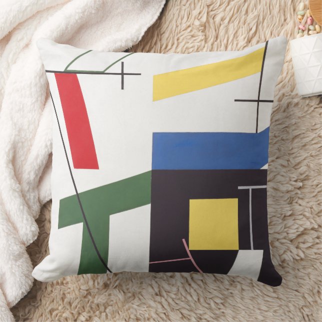 Six Spaces with Crosses | Sophie Taeuber-Arp | Throw Pillow (Blanket)