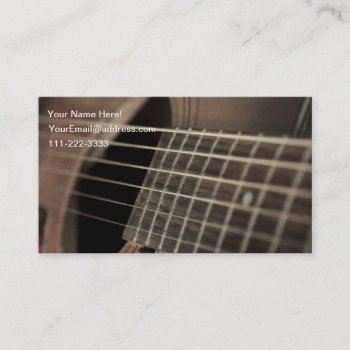 Six Sting Acoustic Guitar Business Card by Photoartsds at Zazzle