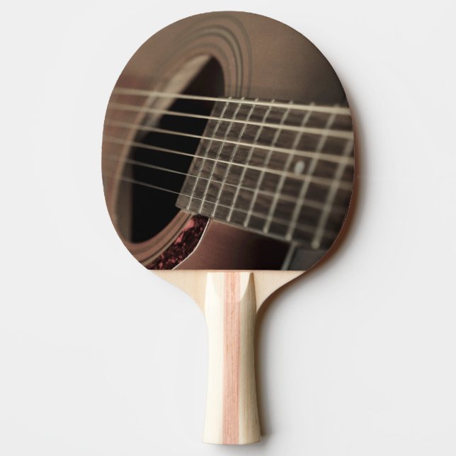 Six Sting Acoustic Guitar Ping-Pong Paddle (Back)