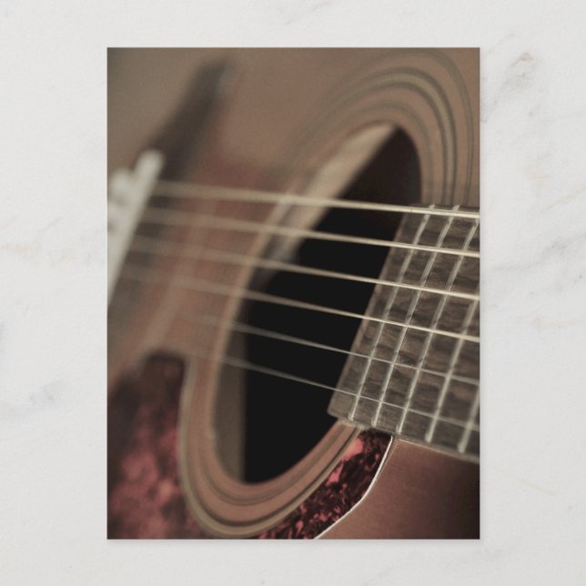 Six String Acoustic Guitar Postcard (Front)
