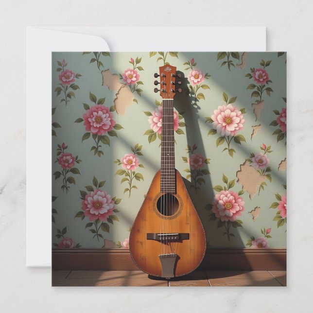 Six-Stringed Dulcimer Vintage Floral (Front)