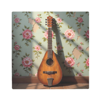 Six-Stringed Dulcimer Vintage Thinking About You Metal Print