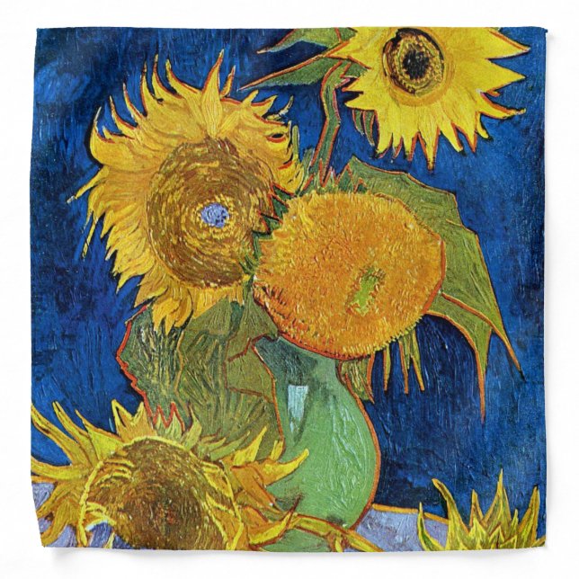 Six Sunflowers, Van Gogh Bandana (Front)