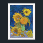 Six Sunflowers, Van Gogh Postcard<br><div class="desc">Vincent Willem van Gogh (30 March 1853 - 29 July 1890) was a Dutch post-impressionist painter who is among the most famous and influential figures in the history of Western art. In just over a decade, he created about 2, 100 artworks, including around 860 oil paintings, most of which date...</div>