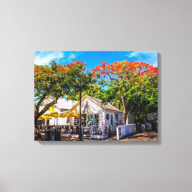 Six Toed Cat Cafe Canvas Print (Front)